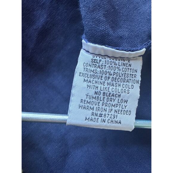 Johnny Was Samira Peasant Tunic Dress in Linen with Floral Embroidery Size Large - Picture 6 of 6